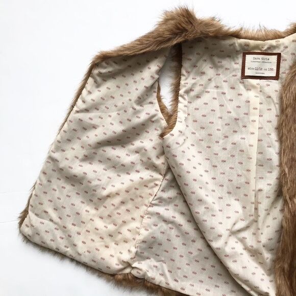 Zara faux fur lined vest VGUC  11-12Y - Picture 3 of 6